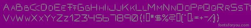 Fracksausen Font – Gray Fonts on Purple Background