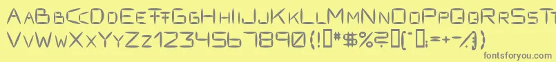 Fracksausen Font – Gray Fonts on Yellow Background