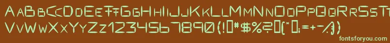 Fracksausen Font – Green Fonts on Brown Background