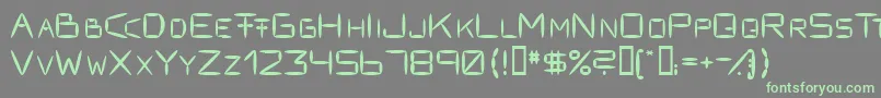 Fracksausen Font – Green Fonts on Gray Background
