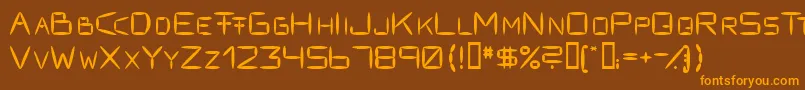 Fracksausen Font – Orange Fonts on Brown Background