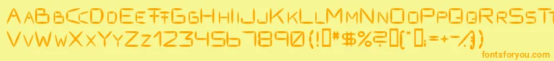 Fracksausen Font – Orange Fonts on Yellow Background