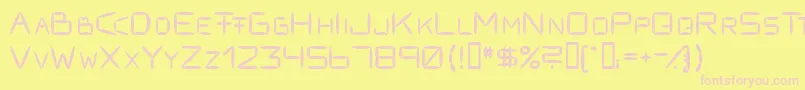 Fracksausen Font – Pink Fonts on Yellow Background