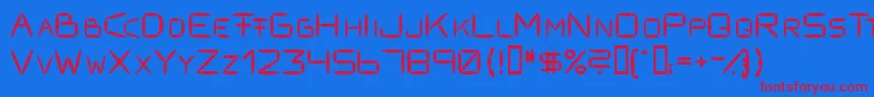 Fracksausen Font – Red Fonts on Blue Background