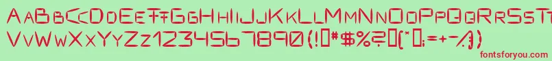 Fracksausen Font – Red Fonts on Green Background