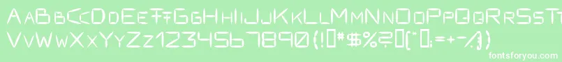 Fracksausen Font – White Fonts on Green Background