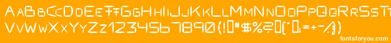 Fracksausen Font – White Fonts on Orange Background