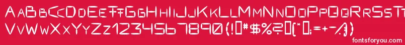 Fracksausen Font – White Fonts on Red Background