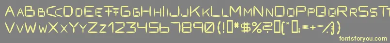 Fracksausen Font – Yellow Fonts on Gray Background