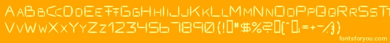 Fracksausen Font – Yellow Fonts on Orange Background