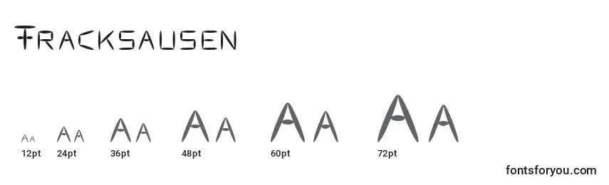 Fracksausen font sizes