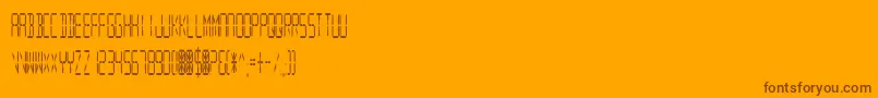 DigitalReadoutCondupright Font – Brown Fonts on Orange Background