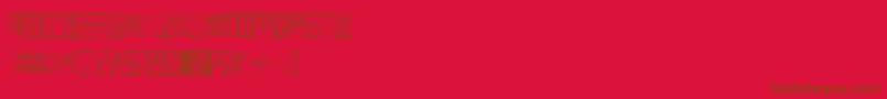DigitalReadoutCondupright Font – Brown Fonts on Red Background