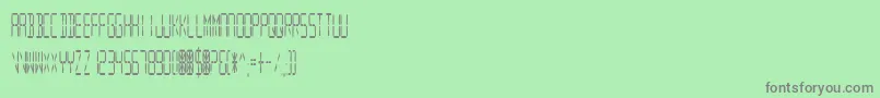 DigitalReadoutCondupright-Schriftart – Graue Schriften auf grünem Hintergrund