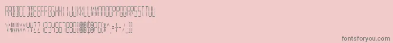 Fonte DigitalReadoutCondupright – fontes cinzas em um fundo rosa