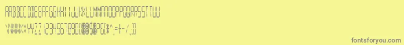 DigitalReadoutCondupright Font – Gray Fonts on Yellow Background