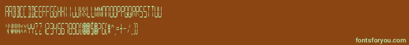 DigitalReadoutCondupright Font – Green Fonts on Brown Background