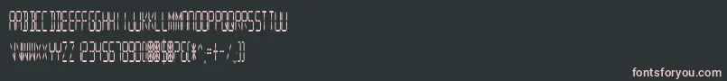DigitalReadoutCondupright Font – Pink Fonts on Black Background
