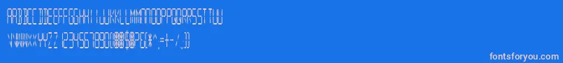 DigitalReadoutCondupright Font – Pink Fonts on Blue Background