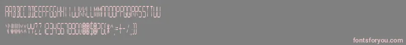 DigitalReadoutCondupright Font – Pink Fonts on Gray Background