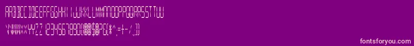 DigitalReadoutCondupright Font – Pink Fonts on Purple Background