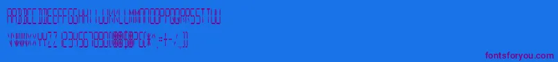 DigitalReadoutCondupright Font – Purple Fonts on Blue Background