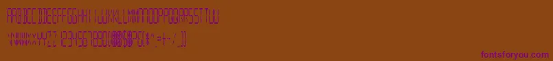 DigitalReadoutCondupright Font – Purple Fonts on Brown Background