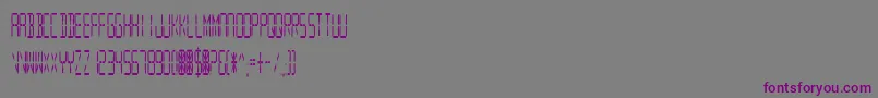 DigitalReadoutCondupright Font – Purple Fonts on Gray Background