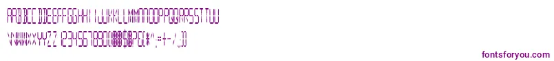 DigitalReadoutCondupright-Schriftart – Violette Schriften auf weißem Hintergrund