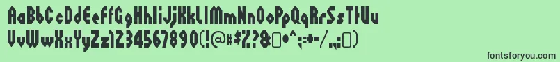 OctovilleRegular Font – Black Fonts on Green Background