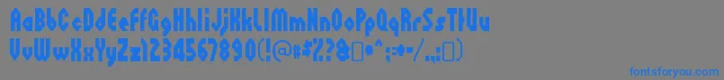 OctovilleRegular Font – Blue Fonts on Gray Background