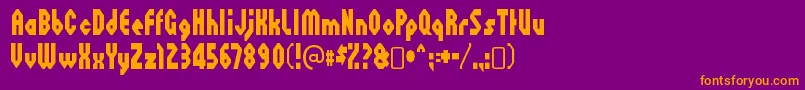 OctovilleRegular Font – Orange Fonts on Purple Background