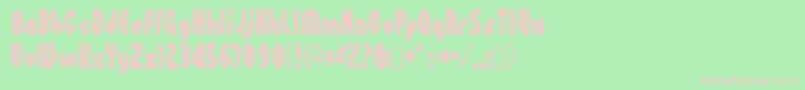 OctovilleRegular Font – Pink Fonts on Green Background