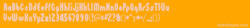 Saiba mais sobre a fonte OctovilleRegular Fonte OctovilleRegular – fontes rosa em um fundo laranja