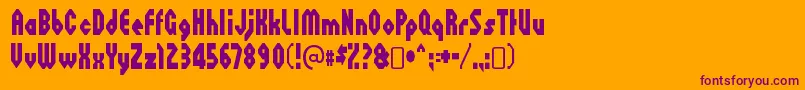 OctovilleRegular Font – Purple Fonts on Orange Background