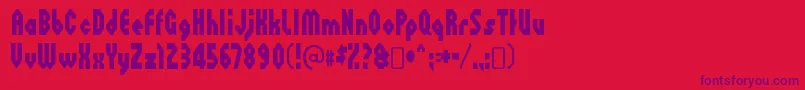 Police OctovilleRegular – polices violettes sur fond rouge