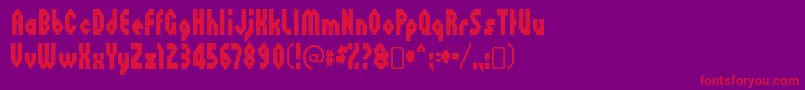 OctovilleRegular Font – Red Fonts on Purple Background