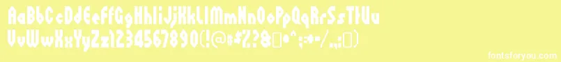 OctovilleRegular Font – White Fonts on Yellow Background