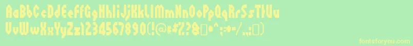 Подробнее о шрифте OctovilleRegular Шрифт OctovilleRegular – жёлтые шрифты на зелёном фоне