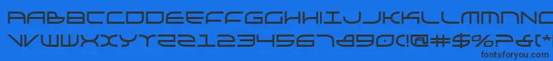 Galgab-Schriftart – Schwarze Schriften auf blauem Hintergrund