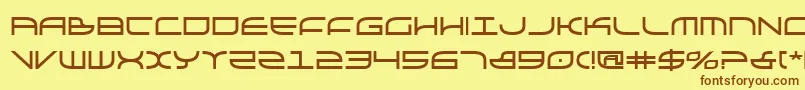 Galgab Font – Brown Fonts on Yellow Background