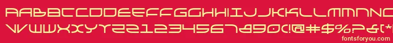 Galgab Font – Yellow Fonts on Red Background