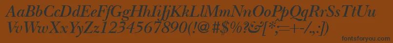 En savoir plus sur la police BaskervillenovatwodemiRegularitalic Police BaskervillenovatwodemiRegularitalic – polices noires sur fond brun