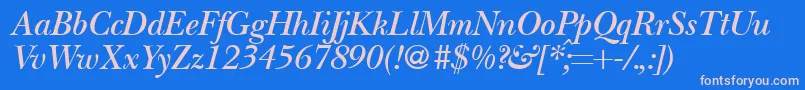 fuente BaskervillenovatwodemiRegularitalic – Fuentes Rosadas Sobre Fondo Azul