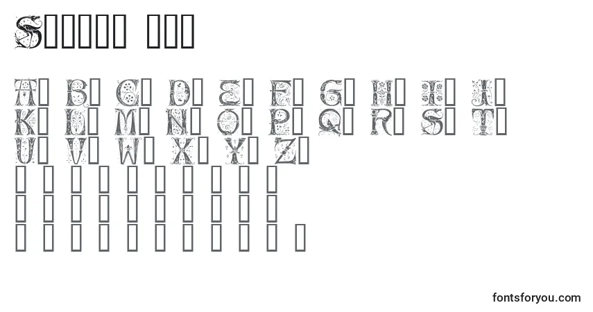 A fonte Silvus ffy – alfabeto, números, caracteres especiais
