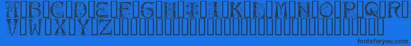 Silvus ffy Font – Black Fonts on Blue Background