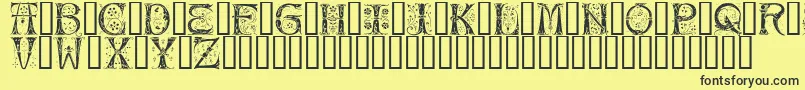 Silvus ffy Font – Black Fonts on Yellow Background