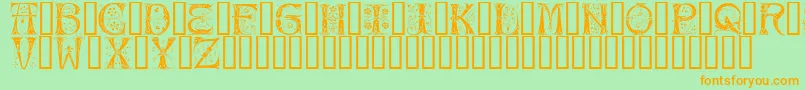 Silvus ffy Font – Orange Fonts on Green Background