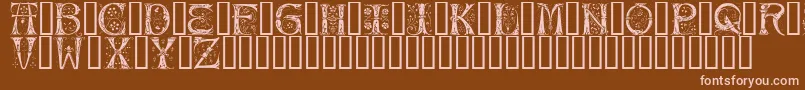 Silvus ffy-fontti – vaaleanpunaiset fontit ruskealla taustalla