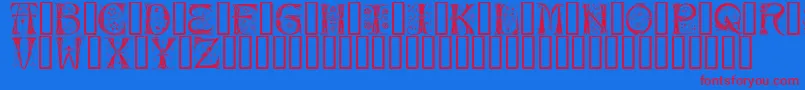 Шрифт Silvus ffy – красные шрифты на синем фоне